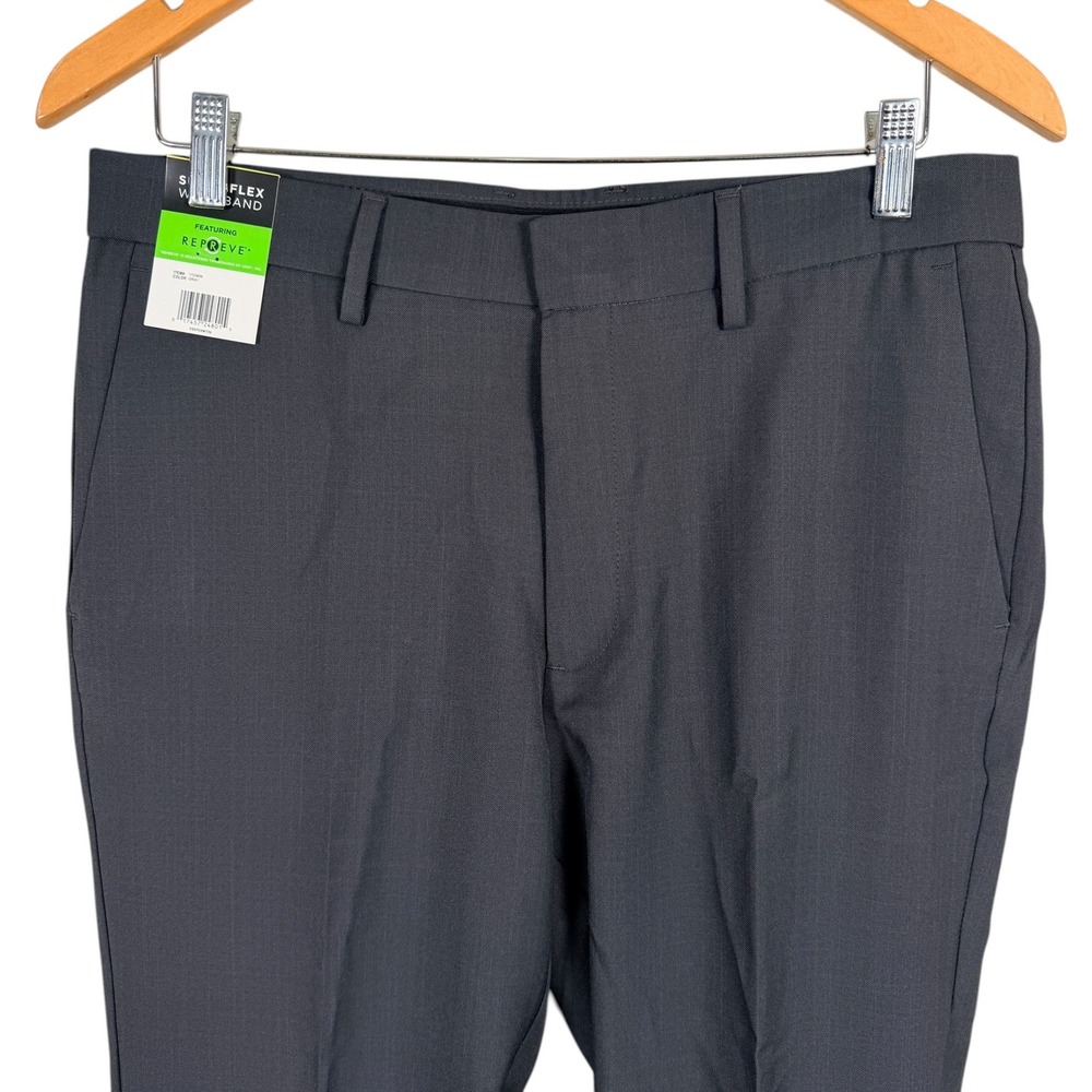 Kenneth Cole‎ Repreve Slim Fit Performance Pants Mens 32x34 Gray Techni-Cole